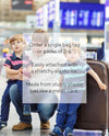 Dad with twin boys and luggage at the airport